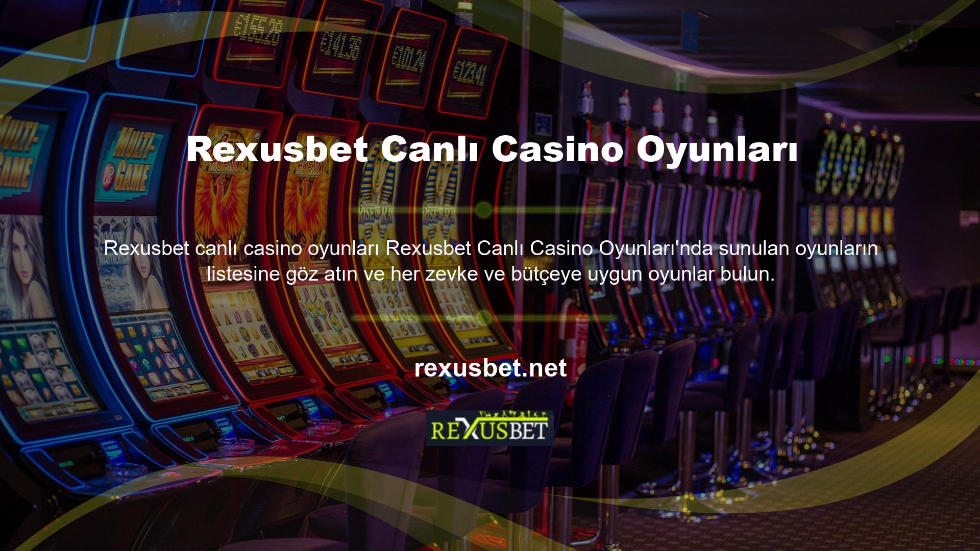 Canlı casino hizmetlerinin en geniş yelpazesi blackjack oyunlarına ayrılmıştır ve Rexusbet Rulet Puanlı Canlı Casino Oyunu seçeneğiyle şansınızı deneyebilirsiniz